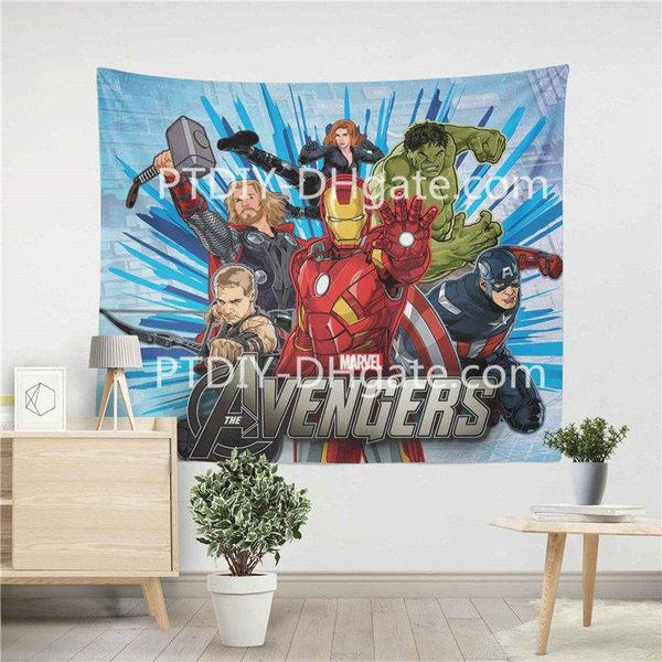 2019 Fashion Living Room Bedroom Dorm Home Decor Paintings Avengers Super Hero Comics Marvel Captain America Tapestry Wall From Ptdiy2 22 22