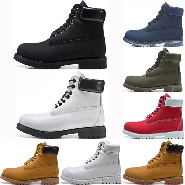 

new arrival man women boots chestnut triple black white blue fashion mens martin boot outdoor boots walking shoes