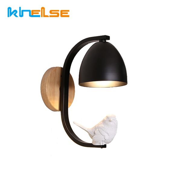 

nordic led indoor wall lamps bird home decoration e27 dimming art sconces bedroom bedside living room minimalism wall lighting