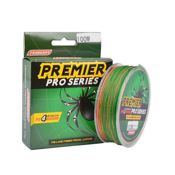 

100m super strong braided wire colorful fishing line 6-100lb 0.4-10.0 pe material multifilament carp 4 stands fishing line