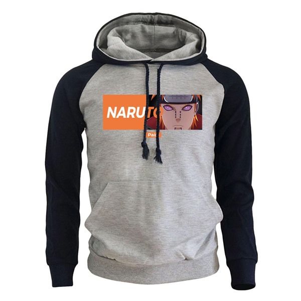 

naruto akatsuki men's hoodies with cap autumn new man hoody japan anime sweatshirt harajuke casual male sweatshirts pullover, Black