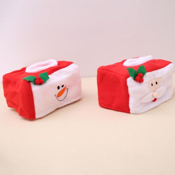 

cute christmas tissue box cloth felt tissue box case paper holde towel new yaer decoration home garden festive party supplies