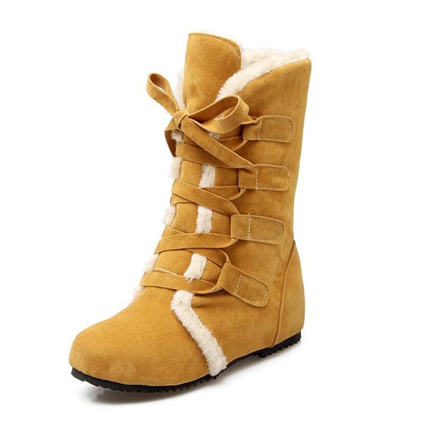 

women's boots suede cotton boots autumn and winter new women's shoes plus cotton large size short suede snow 35-43, Black