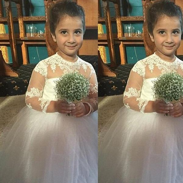 

flower girl dresses for wedding white lace applique girl dresses lovely little kids first holy communion tulle party gown, Red;yellow