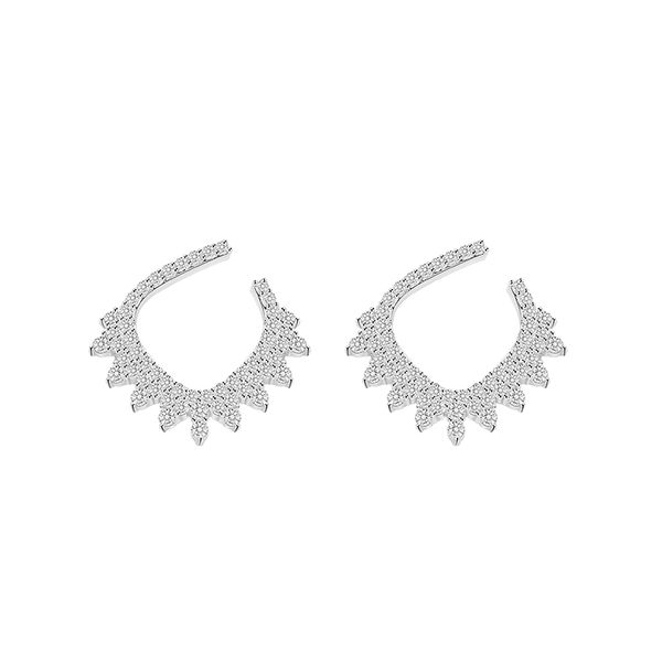 

милые и изысканные модные геометрические медные серьги циркон сутд дамы ювелирные изделия партийные серьги подари дамам лучший подарок, Golden;silver