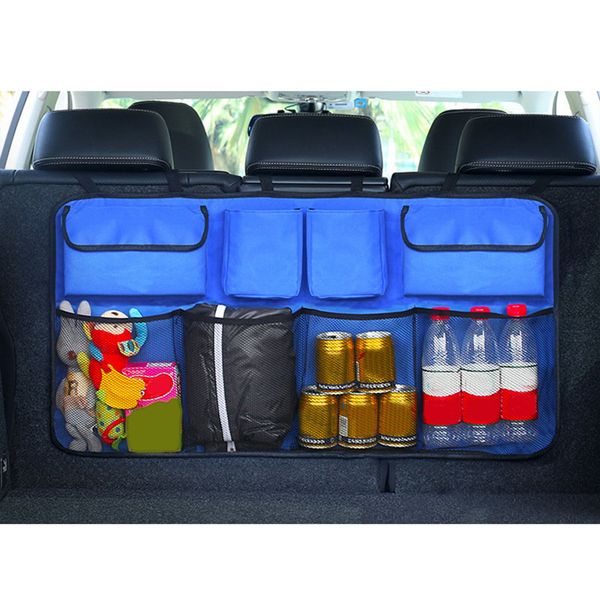 

car trunk organizer mesh drinks storage bag travel auto backseat hanging pocket for suv van truck b99