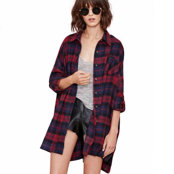 

womens designer shirt plaid shirt lapel long sleeve loose joker clothing98oa98oa, White
