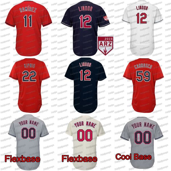 

12 Lindor 2019 Spring Training Jose Ramirez Carlos Carrasco Danny Salazar Corey Kluber Jason Kipnis Tyler Naquin Trevor Bauer Guyer Jersey