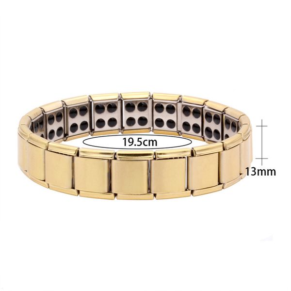 

fyour new tourmaline energy balance bracelet health care jewelry for women germanium magnetic bracelets & bangle ge80, Golden;silver