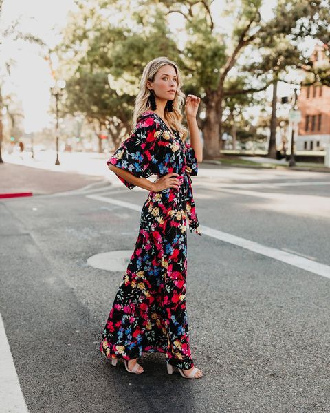 

part dress printed long skirt fashion v-neck print large swing lace dress, Black;gray