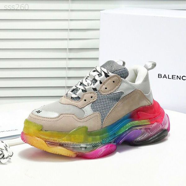 

2020 mens shoe fashion lace-up waterproof shoes luxury shoes women's combination outsole crystal bottom dad casual shoes 39-45, Black