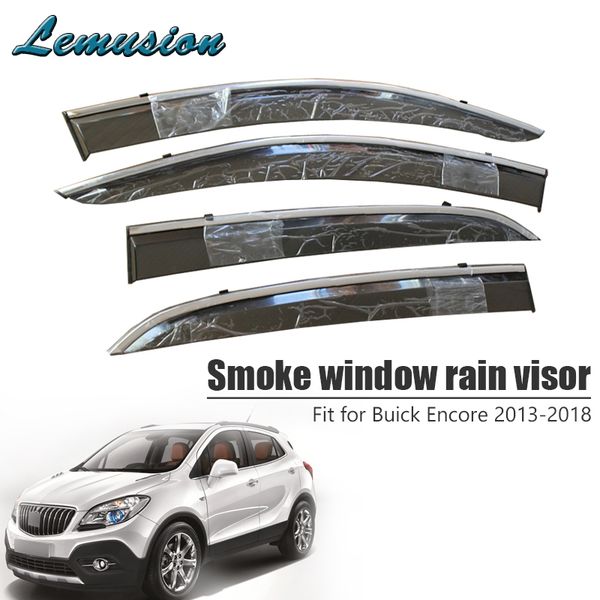 

4pcs smoke window rain visor for buick encore 2013 2014 2015 2016 2017 2018 vent sun deflectors guard accessories