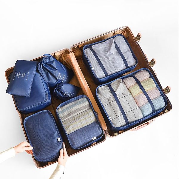 

7 pcs luggage packing organizers fashion packing bag cases set for travel a69c