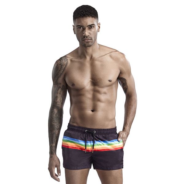 

summer men's beach shorts bathing suit short de bain homme swimsuit surf board shorts liner bermuda masculina swimwear mesh