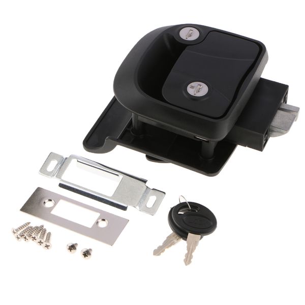 

rv trailer cargo inner door double lock mechanical lock w/ compartment keys