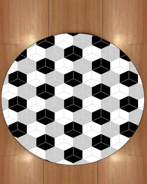 

else black gray white cubes boxes geometric nordec 3d print anti slip back round carpets area rug for living rooms bathroom