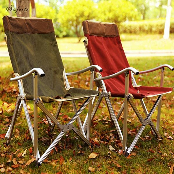 

sufeile folding outdoor fishing chair portable aluminum alloy beach leisure folding chair camping self-driving barbecue d5