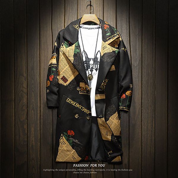 

black gothic long trench coat men winter mens overcoat autumn full vintage cloak harujuku steampunk jacket windbreaker coat men, Tan;black