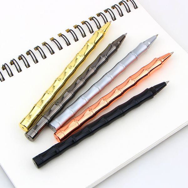 

1pcs vintage brass bamboo gel pen creative handmade sliver metal copper gel pen kawaii office stationery gift supplies