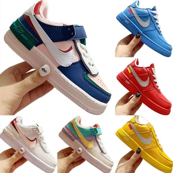 

with box 2019 forced low cut one 1 kids skateboard sneakers original forced 1 shadow buffer rubber built_in zoom air basketball shoes, Black