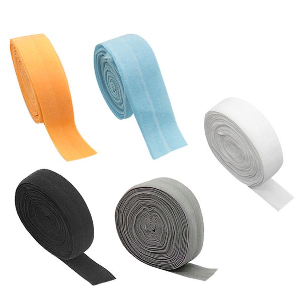 

5x 2cm elastic flat bias binding tape craft clothing sewing braided rope, Black