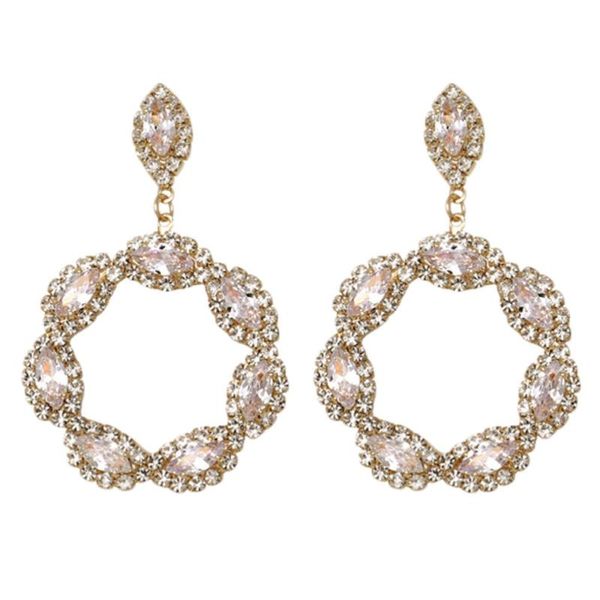 

full ear drop delicate ear dangler creative zircon earrings fashion earrings for woman girl lady (925 silver needle earr, Golden;silver