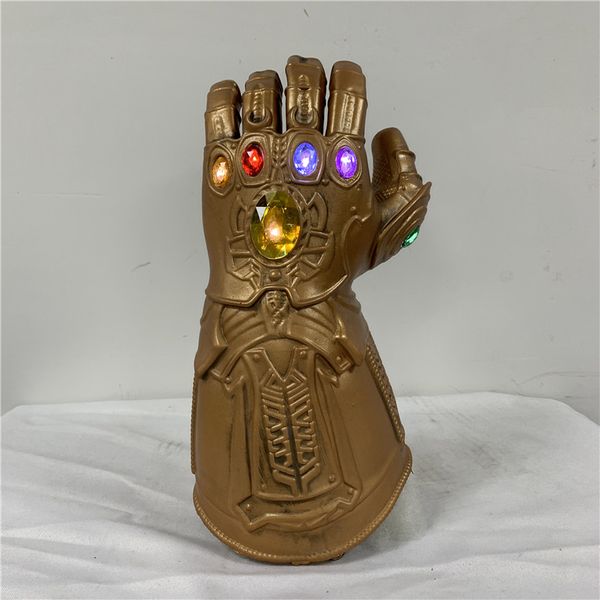 

thanos infinity gauntlet infinity war gloves cosplay superhero endgame 4 latex led glove halloween party props