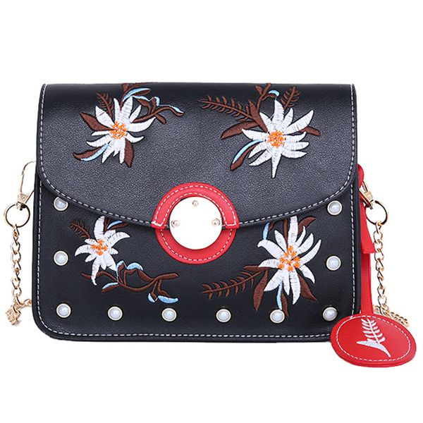 

new fashion embroidery handbag clutch bag ladies flower wallet messenger bag shoulder messenger ladies gift