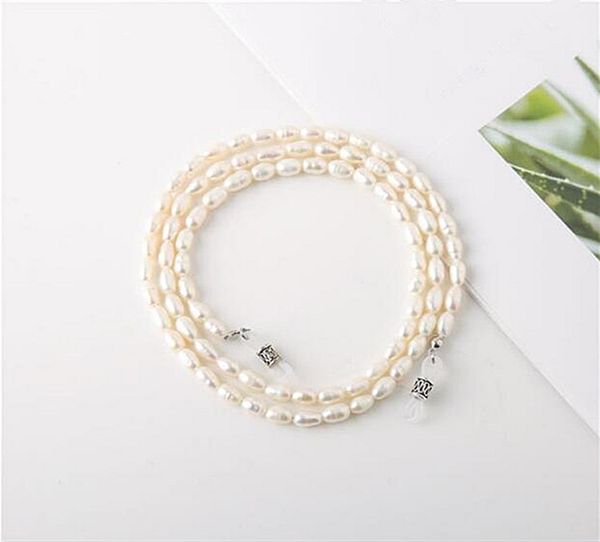 

highquality natural purepearl glasses strap chain silicagel loop eyeglasses readingglasses antislip lanyard gift case party jewelry