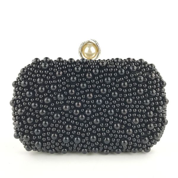 

handmade custom clutch bag inlaid pearl dinner bag classic ladies evening party womens evening bags black designer bag wallets