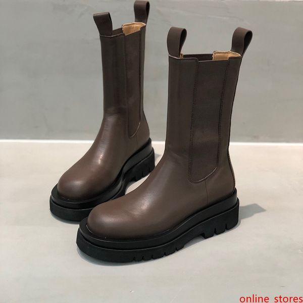 

fashion boot mid-calf boots in storm cuir women platform boots 2019 new brand lady boot luxury designer women boots