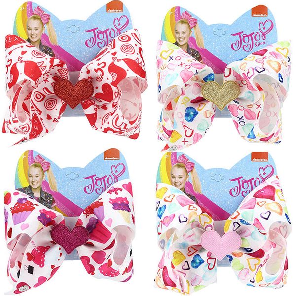 Ins Love Jojo Siwa Girls Hair Clips Cute 8inch Jojo Siwa Bows