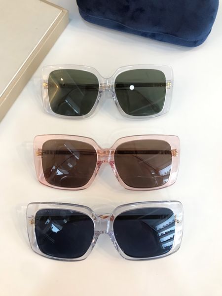 

0567 fashion sunglasses luxury women brand designer 0567s square summer style full frame uv protection mixed color come with box, White;black