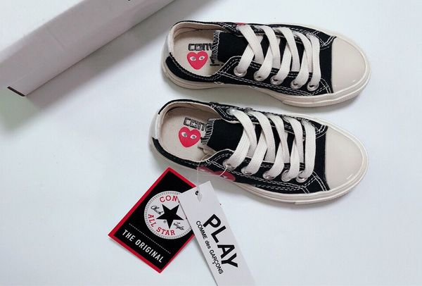 

kids cdg play star chuck designer big kids basketball shoes children boy girls youth cdgs all sneakers trainers luxury toddlers shoes