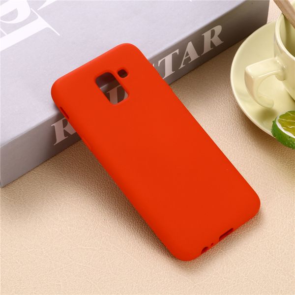 

for samsung j2core j4j6 360° full protection liquid silicone phone case simple solid candy color back cover case for sam j7j8