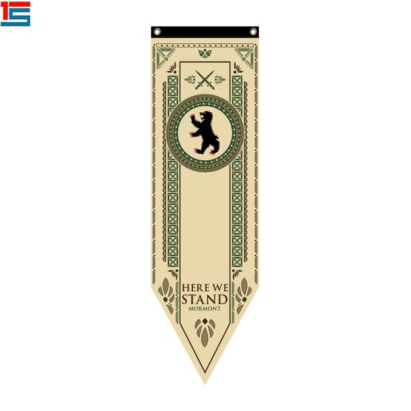 

game of thrones flag 30*147cm stark wolf dragon polyester thrones banner flag home party decoration 60pcs