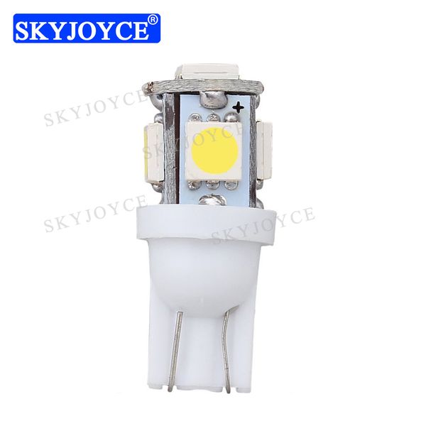 

skyjoyce wholesale 500pcs t10 led 5smd w5w 192 168 194 white light super bright 12v drl led car light side wedge lamp bulb