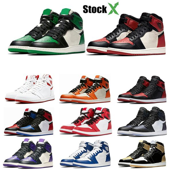 

stock x 1 1s mens basketball shoes pine green court purple chicago og 1 game royal blue backboard sports sneaker