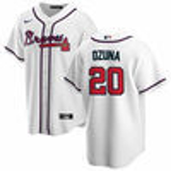 

braves marcell ozuna #20 men's white 2020 mens stitched xs-6xl baseball jerseys, Gray