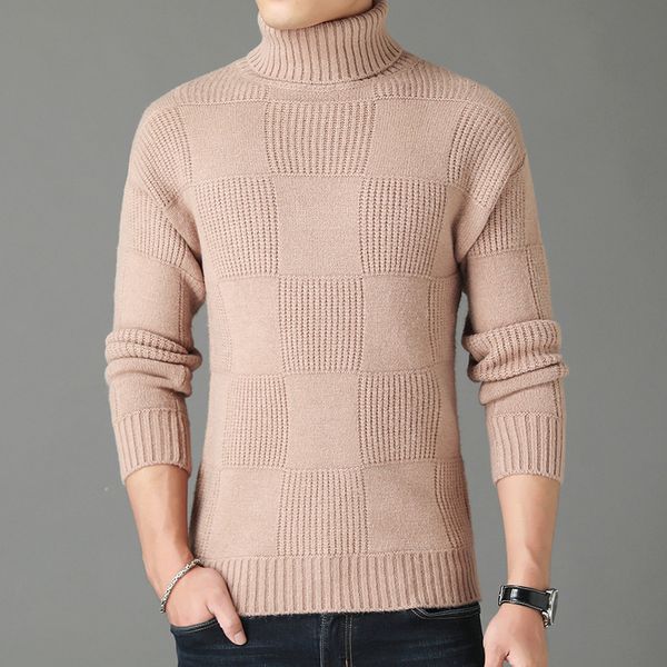

new cotton sweaters winter turtleneck sweater men thin pullover jumper knitted sweater pull truien clothes dropshipping, White;black