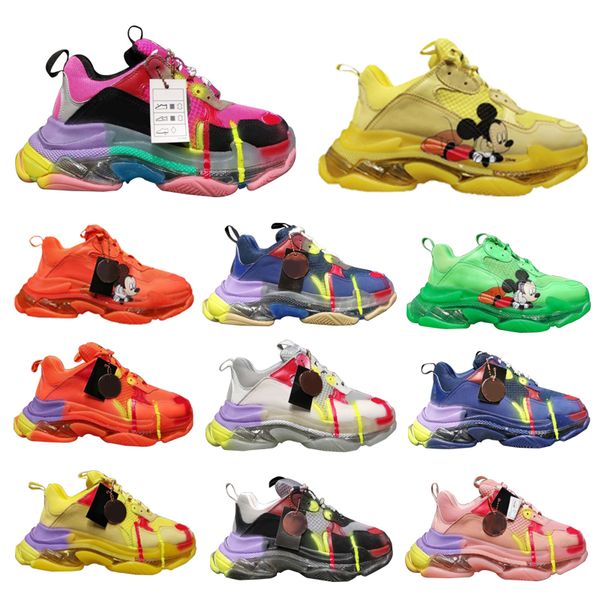 

2020 new fashion luxury designer men shoes triple s sneakers sports fashion men running casual shoes size 35-45, Black