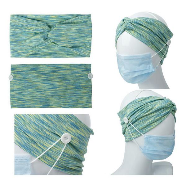 

cross sports headband women man facemask holder fitness elastic hairband yoga head band stretch head wrap hair accessories 12 colors dw5243, Slivery;white