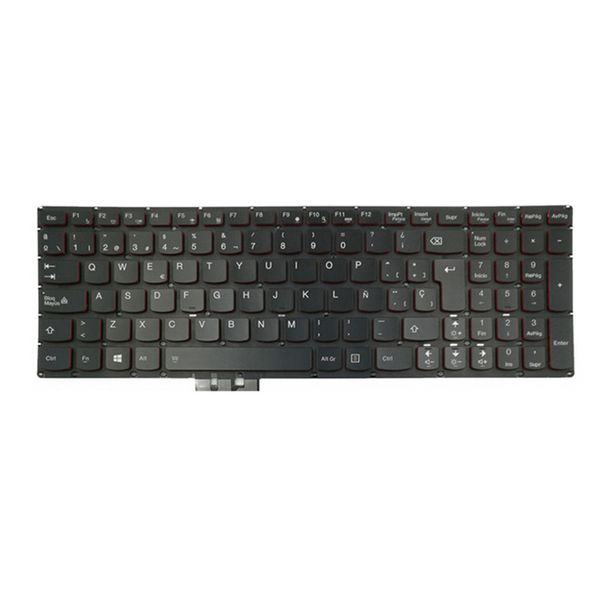 

lapkeyboard la latin/sp spanish for lenovo y70 y70-70t y70p-70t 9z.n8rbc.j0s 25215991 nsk-bfjbc backlit black brand new