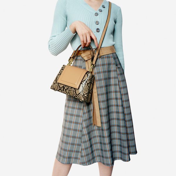 

serpentine women's handbags pu leather trapezoidal shoulder messenger bags for women designer serpentine chain women hand bags