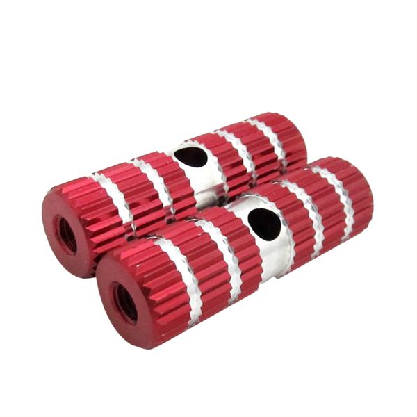 

universal cnc rear passanger foot pegs footrest for dirt bike scooter red