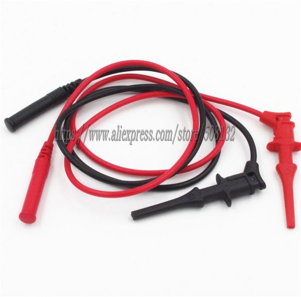 

pvc 4mm shrouded plug test lead of flexible spring loaded pincer clip length 1m/65cm for multimeter fluke 15b+ 17b+ 115 116 117