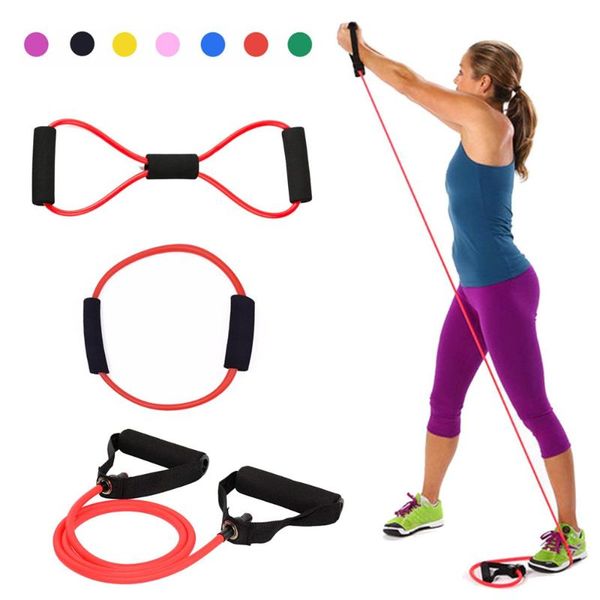

resistance bands set strength workout tube bands 8 shape exercise cords chest expander pull stretcher for home gym exercise