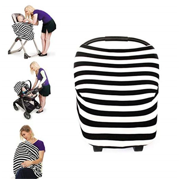 

Amazon hot sale multi functions breastfeeding towel baby stroller cover sunscreen towel 360 degree cotton baby carriage