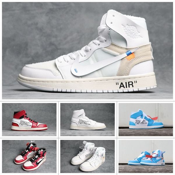 

off white air jordan 1 aj1 basketball shoes aj 1 off-white 3 chicago unc mens outdoor sports sneakers men athletic trainers 40-46