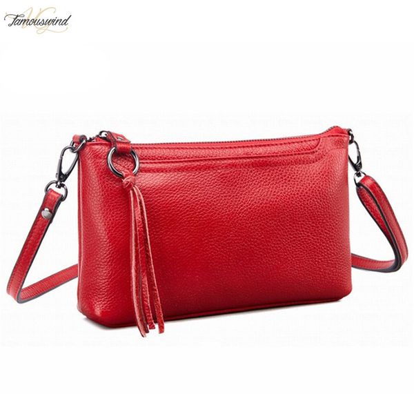 

genuine leather women messenger bags cute flap female tassel shoulder bags brands cow leather new plain arrival purse